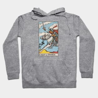 The Knight of swords tarot card (distressed) Hoodie